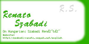 renato szabadi business card